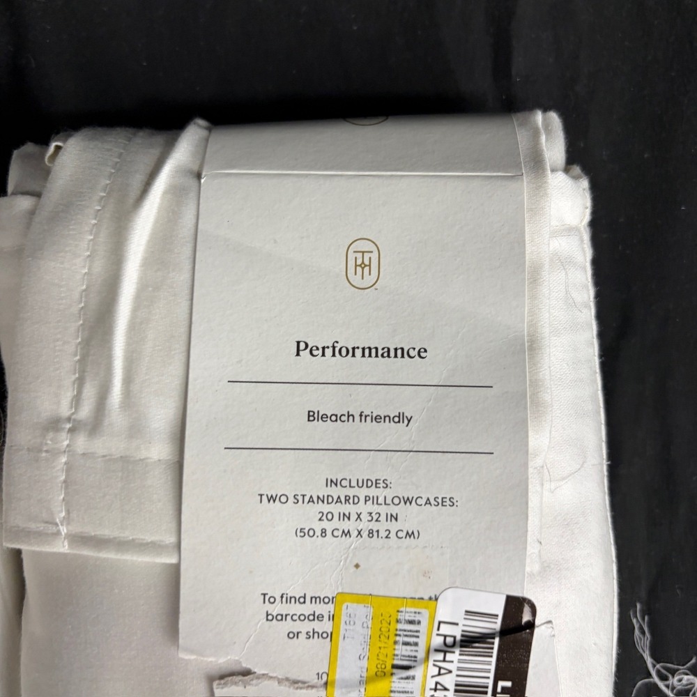 Standard Solid Performance 400 Thread Pillowcase Set Sour Cream - Threshold™ - Picture 7 of 9